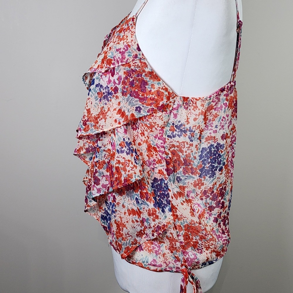 American Eagle‎ Ruffle Cami Womens Medium Tank Fairy Floral Feminine Ditsy Y2K - Picture 7 of 13